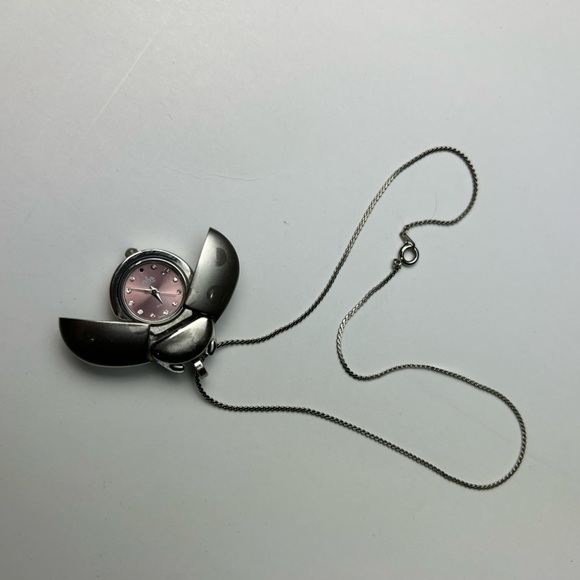 🐞Sliver Tone LadyBug Beetle Pocket watch Pendant - Picture 5 of 5